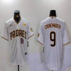 Nike San Diego Padres #9 Jake Cronenworth white MLB baseball jerseys-BD 03