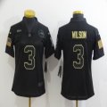 Women Nike Seattle Seahawks #3 Russell Wilson black Salute To Service Limited Jersey-BD