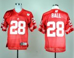 Adidas Wisconsin Badgers Montee Ball 28 Red College Football Jersey