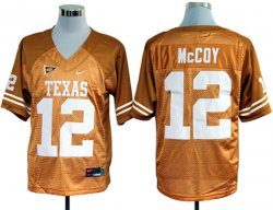 NCAA Texas Longhorns #12 MCCOY Orange jersey