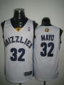 NBA Memphis Grizzlies 32 O.J.Mayo White Jerseys