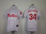 Philadelphia Phillies 34 Halladay white Cool Base women