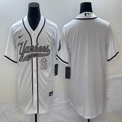 Nike New York Yankees blank white majestic baseball jerseys -BD 01