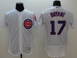 2016 Chicago Cubs #17 Kris Bryant white elite baseball jerseys