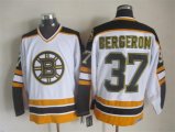 Boston Bruins Patrice Bergeron #37 white CCM hockey jersey