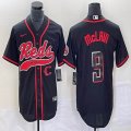 Nike Cincinnati Reds #9 Mclain black majestic baseball jerseys Joint name-BD 08