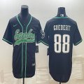 Nike Philadelphia Eagles #88 Dallas Goedert black baseball jerseys Joint name-BD