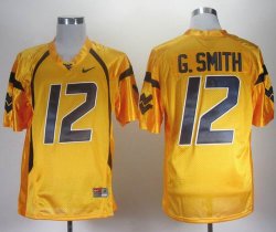 Nike West Virginia Mountaineers Geno Smith 12 Gold College Football Jersey