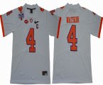 Clemson Tigers DeShaun Watson #4 white College Football Jersey C patch