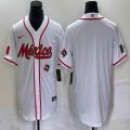 2023 World Cup Mexico blank white majestic baseball jerseys 43