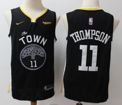 Nike Golden State Warriors #11 Klay Thompson black basketball jerseys