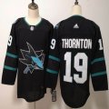 Adidas San Jose Sharks #19 Joe Thornton black Ice Hockey jersey