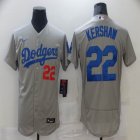 Nike Angeles Dodgers #22 Clayton Kershaw gray majestic baseball jersey-BD