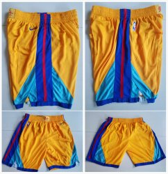 Nike Golden State Warriors yellow nba shorts