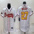 Nike Atlanta Braves #27 Austin Riley White Flexbase Authentic Collection Jersey