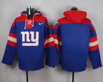 Custom Nike New York Giants blank red blue NFL Hooded Sweatshirt