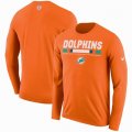 Men's Miami Dolphins Nike Orange Sideline Legend Staff Performance Long Sleeve T-Shirt