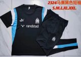 2023-2024 Marseille club Polo black soccer uniforms with long shorts C1071