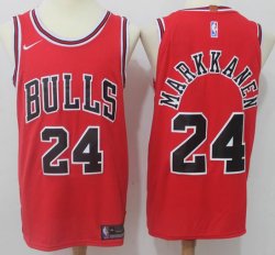 Nike Chicago Bulls #24 Lauri Markkanen red nba basketball jersey