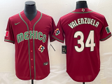 2023 World Cup Mexico #34 Fernando Valenzuela red blank majestic baseball jerseys 31