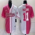 Nike Dallas Cowboys #11 Micah Parsons white pink splits baseball jerseys Joint name-BD