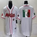 2023 World Cup Mexico blank white majestic baseball jerseys 39