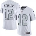 Oakland Raiders #12 Kenny Stabler Nike White Color Rush Limited Jersey