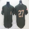 Nike Los Angeles Angels #27 Mike Trout Green Salute to Service Stitched MLB Jersey