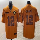 New Orleans Saints #12 Chris Olave 2023 Brown Salute To Service Limited Jerseys