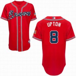 2014 Atlanta Braves #8 Justin Upton red MLB Jerseys