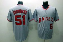 Anaheim Angels #51 SAUNDERS grey MLB Jerseys