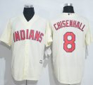 Cleveland Indians #8 Lonnie Chisenhal beige mlb baseball jersey