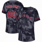 Custom Nike St.Louis Cardinals dark blue Pattern majestic baseball jersey-WBL