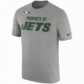 Men's New York Jets Nike Heather Gray Sideline Property Of Facility T-Shirt