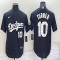 New Nike Los Angeles Dodgers #10 Justin Turner black majestic baseball Jerseys-BD