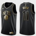 Nike Brooklyn Nets #11 Kyrie Irving black gold nike NBA basketball Jersey