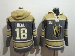 2017 Vegas Golden Knights #18 James Neal gray hockey Hooded Sweatshirt