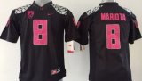 Oregon Duck Marcus Mariota 8 black pink College Football Limited Jerseys