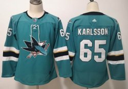 Youth Adidas San Jose Sharks #65 Erik Karlsson green Ice Hockey Jersey