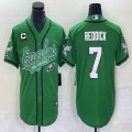 Nike Philadelphia Eagles #7 Haason Reddick Green baseball jerseys Joint name C patch-BD 01