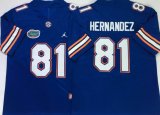 Florida Gators #81 Aaron Hernandez blue Stitched Jordan Authentic ncaa jerseys(1)