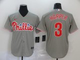 Philadelphia Phillies #3 Bryce Harper gray majestic baseball Jersey