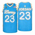 Los Angeles Lakers #23 LeBron James skyblue throwback NBA basketball jersey-SG