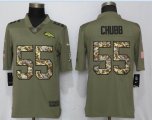 Nike Denver Broncos 55 Chubb Olive Camo Carson 2017 Salute to Service Limited Jersey