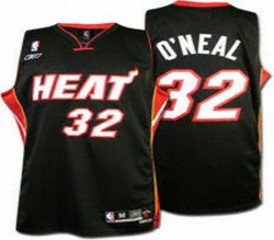 NBA Miami Heat #32 Shaquille O`Neal Black Swingman Jersey