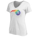 Women's White Orlando Magic Fanatics Branded Team Pride V-Neck T-Shirt