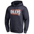 Men's Edmonton Oilers Fanatics Branded Navy Iconic Collection On Side Stripe Pullover Hoodie