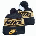 2024 Nike black gold Sport Cuffed Knit Hats