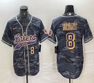 Nike Los Angeless Lakers #8 Kobe Bryant gray camo baseball jerseys Joint name-BD