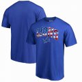 Detroit Lions NFL Pro Line by Fanatics Branded Banner Wave Big & Tall T-Shirt - Blue